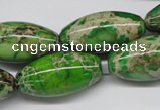 CDI148 15.5 inches 15*30mm rice dyed imperial jasper beads