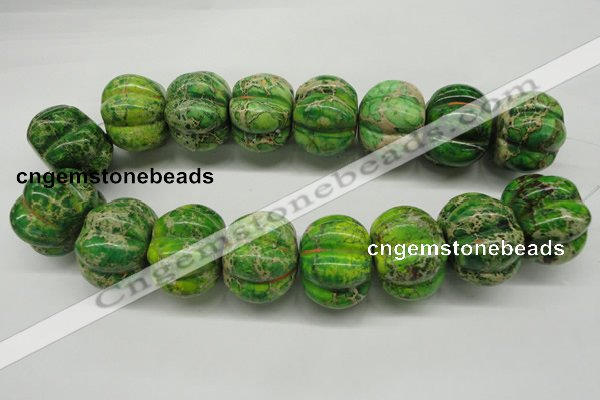 CDI150 15.5 inches 25*34mm pumpkin dyed imperial jasper beads