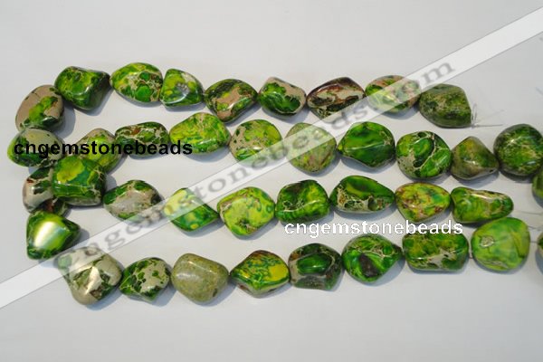 CDI154 15.5 inches 15*20mm nugget dyed imperial jasper beads