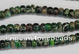 CDI159 15.5 inches 4*6mm rondelle dyed imperial jasper beads