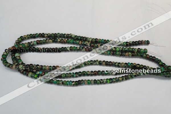 CDI159 15.5 inches 4*6mm rondelle dyed imperial jasper beads