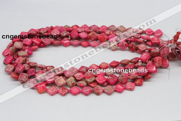 CDI16 16 inches 10*10mm diamond dyed imperial jasper beads wholesale