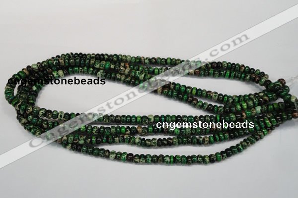 CDI160 15.5 inches 3*6mm rondelle dyed imperial jasper beads