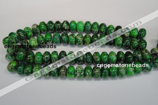 CDI165 15.5 inches 11*18mm rondelle dyed imperial jasper beads