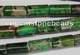 CDI167 15.5 inches 8*16mm tube dyed imperial jasper beads