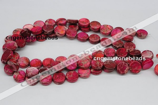 CDI17 16 inches 16mm coin dyed imperial jasper beads wholesale