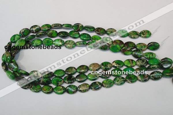 CDI180 15.5 inches 10*14mm oval dyed imperial jasper beads