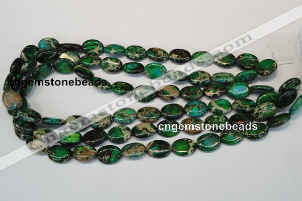 CDI181 15.5 inches 12*16mm oval dyed imperial jasper beads