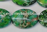 CDI186 15.5 inches 22*30mm oval dyed imperial jasper beads