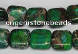 CDI193 15.5 inches 14*14mm square dyed imperial jasper beads