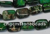 CDI199 15.5 inches 10*14mm rectangle dyed imperial jasper beads