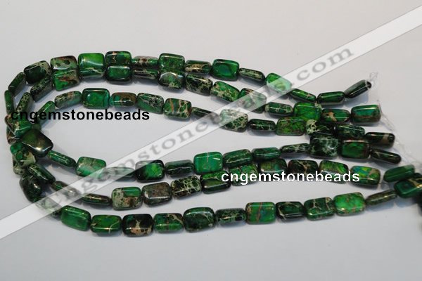 CDI199 15.5 inches 10*14mm rectangle dyed imperial jasper beads