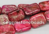 CDI21 16 inches 13*18mm rectangle dyed imperial jasper beads