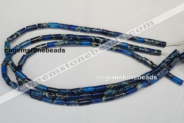 CDI226 15.5 inches 6*12mm tube dyed imperial jasper beads