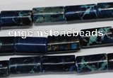 CDI228 15.5 inches 8*16mm tube dyed imperial jasper beads