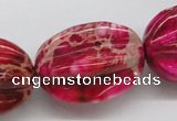 CDI23 16 inches 25*33mm star fruit shaped dyed imperial jasper beads