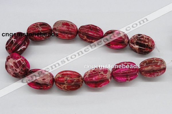 CDI23 16 inches 25*33mm star fruit shaped dyed imperial jasper beads