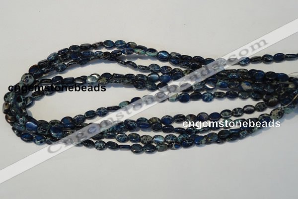 CDI233 15.5 inches 6*8mm oval dyed imperial jasper beads