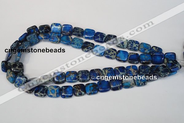 CDI238 15.5 inches 14*14mm square dyed imperial jasper beads