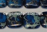 CDI241 15.5 inches 20*20mm square dyed imperial jasper beads