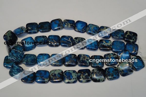 CDI241 15.5 inches 20*20mm square dyed imperial jasper beads