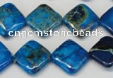 CDI248 15.5 inches 16*16mm diamond dyed imperial jasper beads