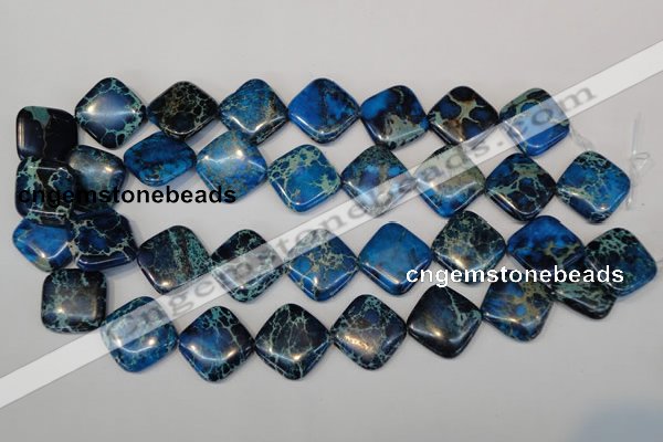 CDI252 15.5 inches 20*20mm diamond dyed imperial jasper beads