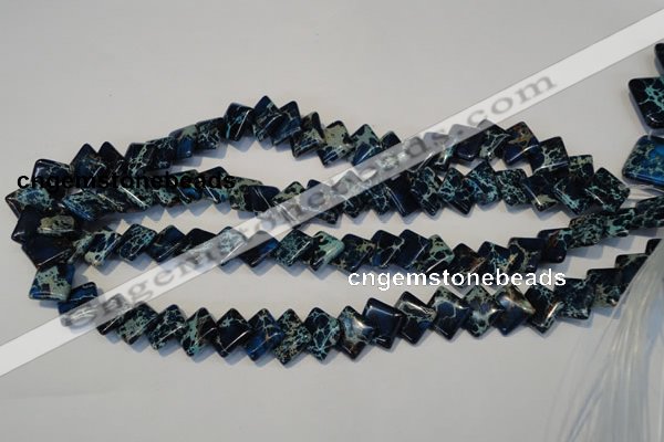 CDI255 15.5 inches 12*12mm diamond dyed imperial jasper beads