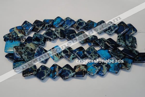 CDI258 15.5 inches 20*20mm diamond dyed imperial jasper beads