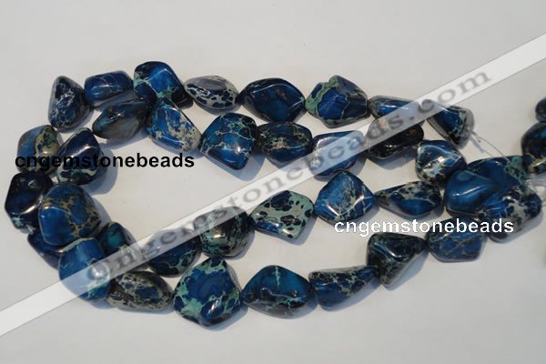 CDI262 15.5 inches 18*20mm nugget dyed imperial jasper beads