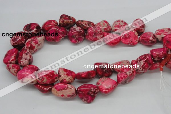 CDI27 16 inches 20*25mm nuggets dyed imperial jasper beads wholesale