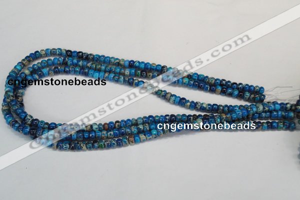 CDI274 15.5 inches 4*6mm rondelle dyed imperial jasper beads