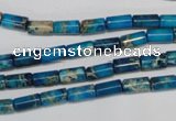 CDI278 15.5 inches 4*8mm tube dyed imperial jasper beads