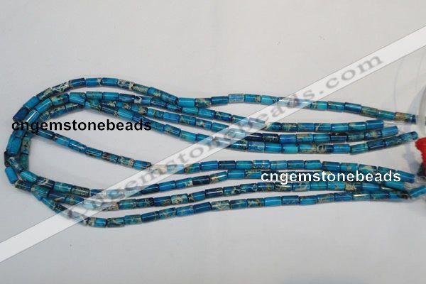 CDI278 15.5 inches 4*8mm tube dyed imperial jasper beads