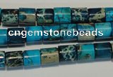 CDI280 15.5 inches 8*8mm tube dyed imperial jasper beads