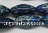 CDI293 15.5 inches 15*30mm rice dyed imperial jasper beads