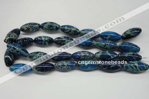 CDI293 15.5 inches 15*30mm rice dyed imperial jasper beads