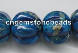 CDI297 15.5 inches 19*23mm pumpkin dyed imperial jasper beads