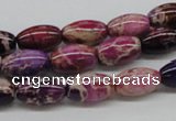 CDI30 16 inches 8*12mm rice dyed imperial jasper beads wholesale