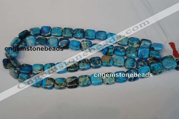 CDI300 15.5 inches 14*14mm square dyed imperial jasper beads