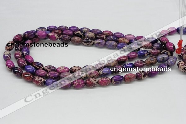 CDI31 16 inches 10*14mm rice dyed imperial jasper beads wholesale
