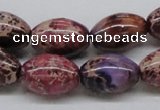 CDI32 16 inches 13*18mm rice dyed imperial jasper beads wholesale