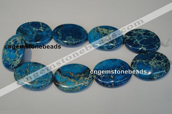 CDI320 15.5 inches 35*45mm oval dyed imperial jasper beads