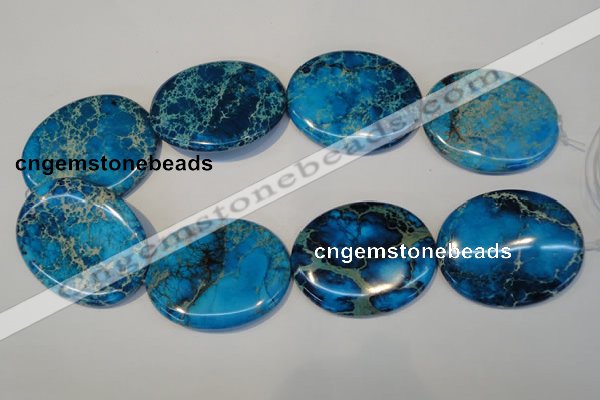 CDI321 15.5 inches 40*50mm oval dyed imperial jasper beads