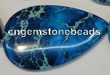 CDI328 15.5 inches 30*50mm flat teardrop dyed imperial jasper beads