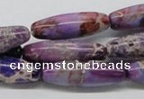 CDI33 16 inches 10*30mm rice dyed imperial jasper beads wholesale