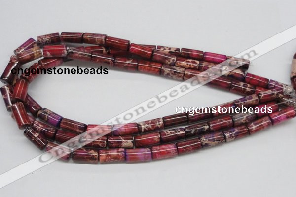 CDI34 16 inches 8*16mm column dyed imperial jasper beads wholesale