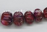 CDI35 16 inches multi sizes pumpkin dyed imperial jasper beads wholesale