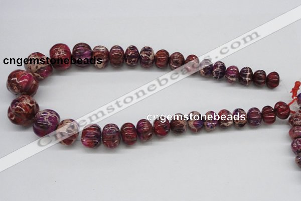 CDI35 16 inches multi sizes pumpkin dyed imperial jasper beads wholesale