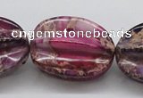 CDI37 16 inches 25*33mm star fruit shaped dyed imperial jasper beads